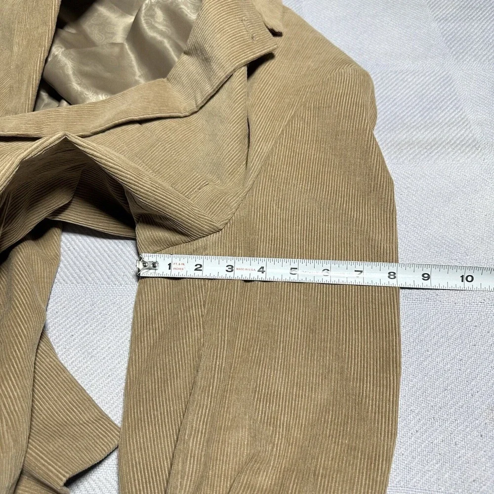 Alan Flusser Brown Corduroy‎ Two Button Paisley Liner Blazer Jacket Men's Sz 42L